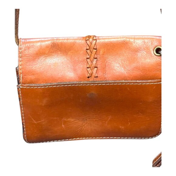 Patricia Nash British Tan Leather Bianco Crossbody Organizer Shoulder Handbag SE - Picture 10 of 16